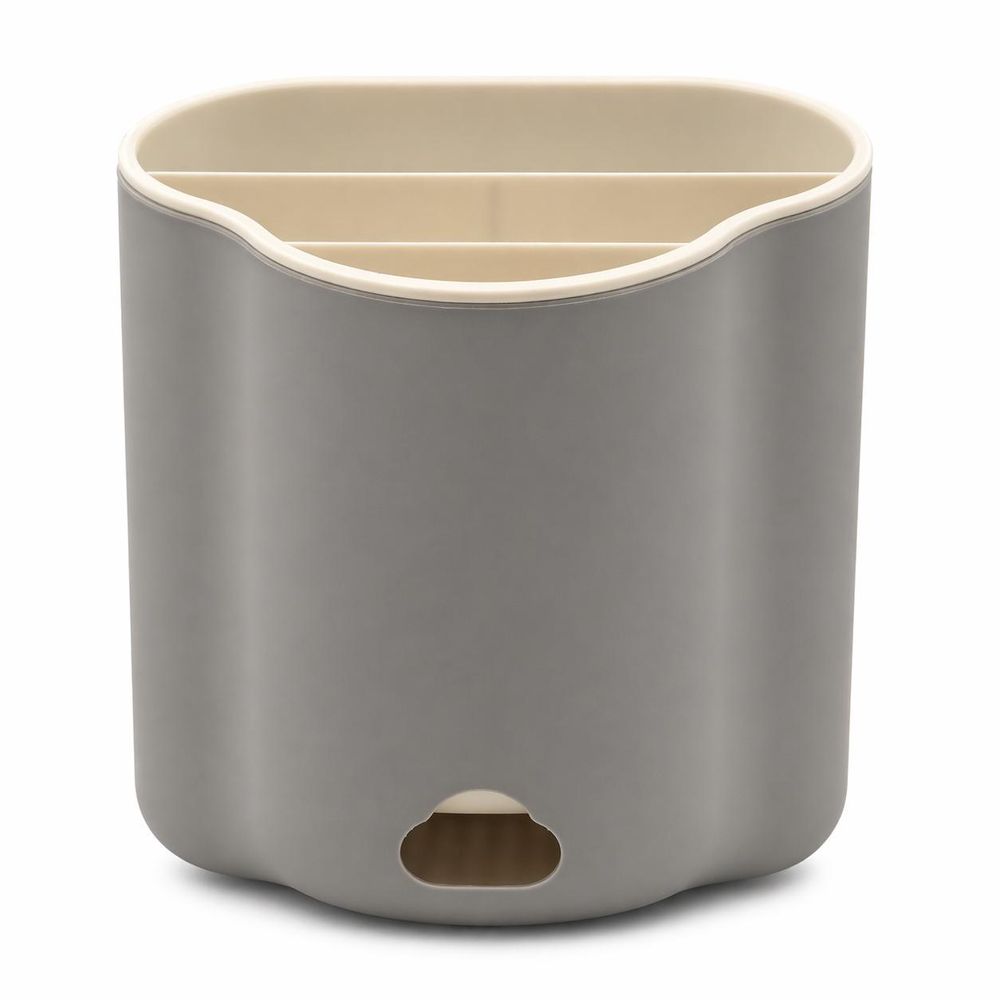 WELLHAUS Besteckabtropfer 17x12x12 cm grau Besteckhalter mit Wasserablauf