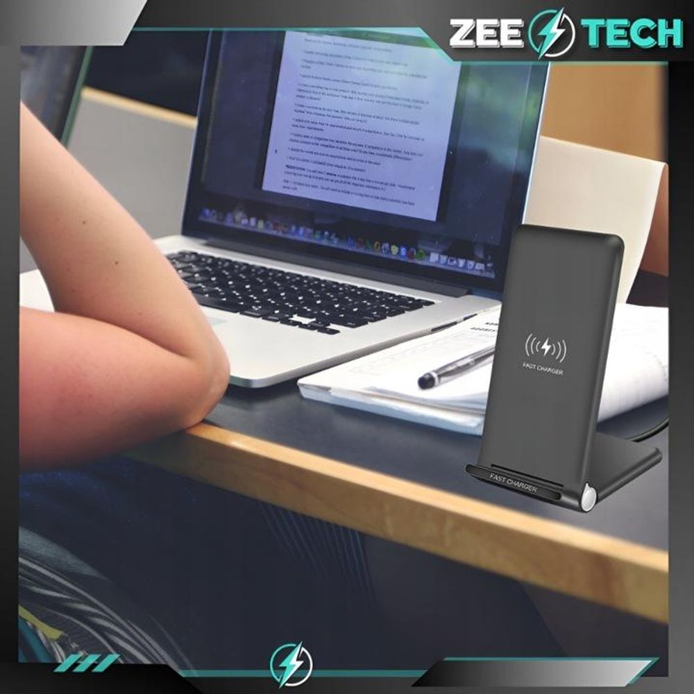 Schnell-Induktionsladegerät kabellos 20W QI Fast Charge USB-C