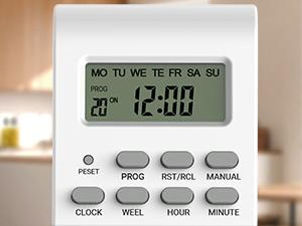 DEWENWILS Digitale Zeitschaltuhr Steckdose, programmierbar mit LCD Display ,3680W