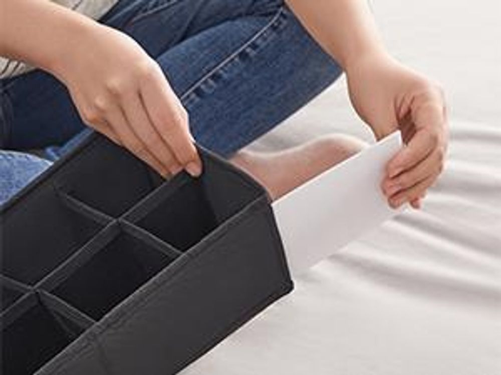 SONGMICS Unterwäsche-Organizer 8er Set, Schubladen-Organizer faltbar