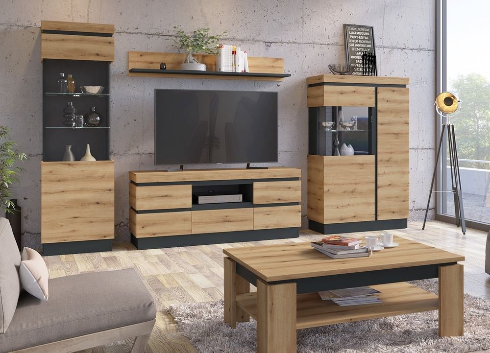 Couchtisch - Evoke Eiche Nachbildung - Grau - 110 x 67 cm