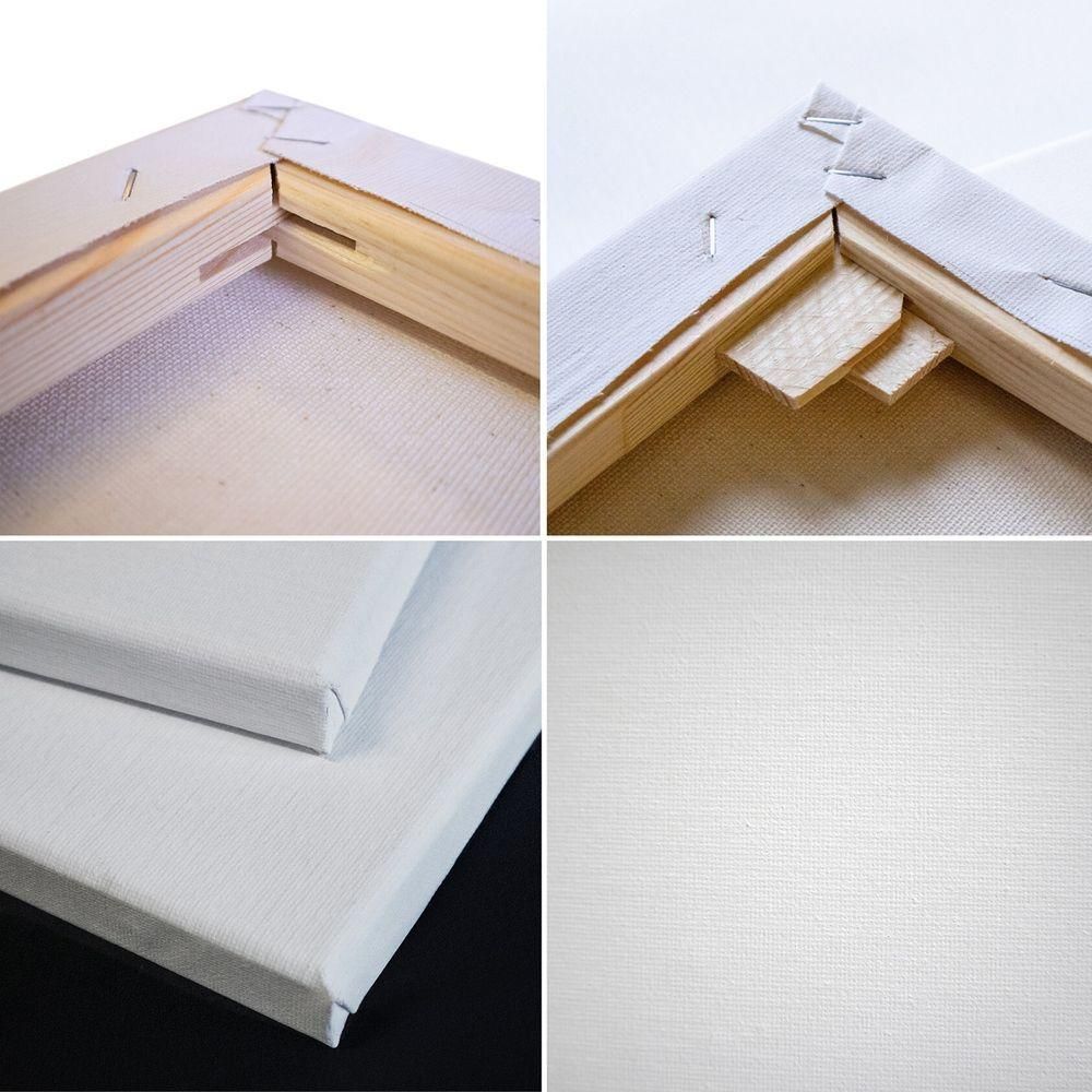 Leinwand auf Keilrahmen 100% Baumwolle 280 g/m² Weiß grundiert 40X70 cm