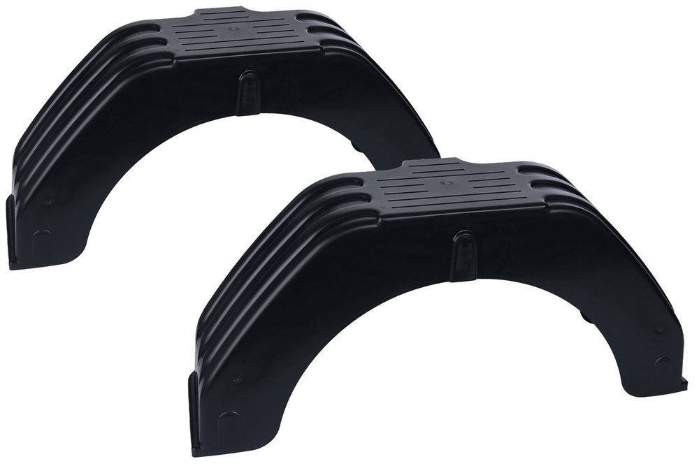 SIEROSLAWSKI GROUP Kotflügel-Set 13-14 Zoll aus PVC 2 Stück für Pkw-Anhänger 710x200 mm als flacher schwarzer Radkasten
