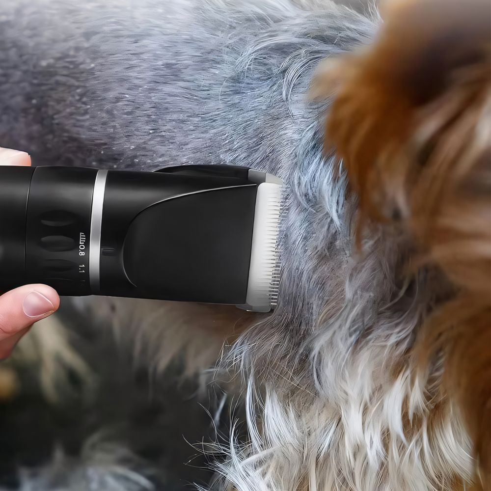 Leise Profi Schermaschine für Hunde und Katzen, Tierhaarschneider mit LED-Anzeige, kabelloser Tierhaarschneider Set, 5 Längenstufen Retoo