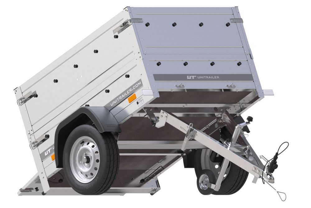 Neu Anhänger GARDEN TRAILER 150 KIPP mit zusätzlichen Bordwänden, Stützrad und Flachplane