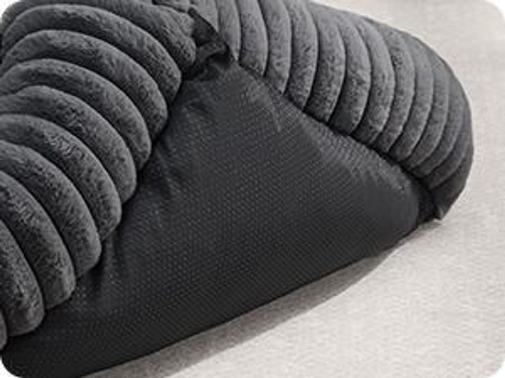 FEANDREA Hundebett, orthopädisches Hundekörbchen, Hundekissen waschbar, weiche Polsterung, 91 x 68 x 20 cm, grau