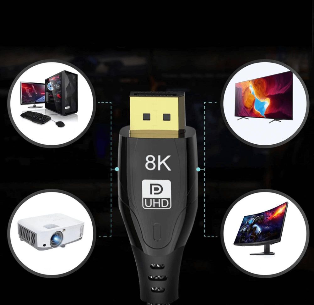 DisplayPort 3M Kabel 1.4 DP Reagle 8K@60Hz 4K@144Hz Display Port FreeSync G-Sync