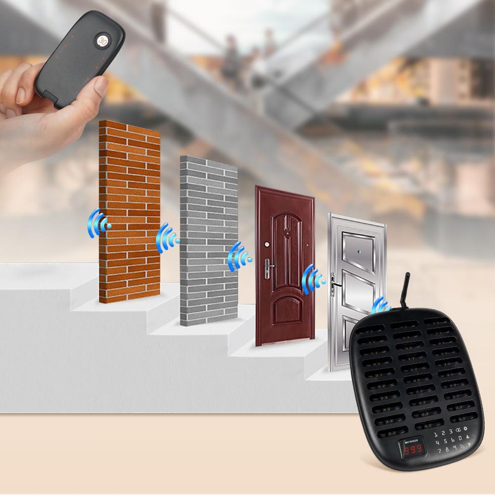 Retekess TD175P Restaurant-Pager-System, 30Pagers, 800M Pager Rufsystem, 7 Rufmod, Pager Pieper für Food Court, Café, Bar, Gastronomie,walkie talkie