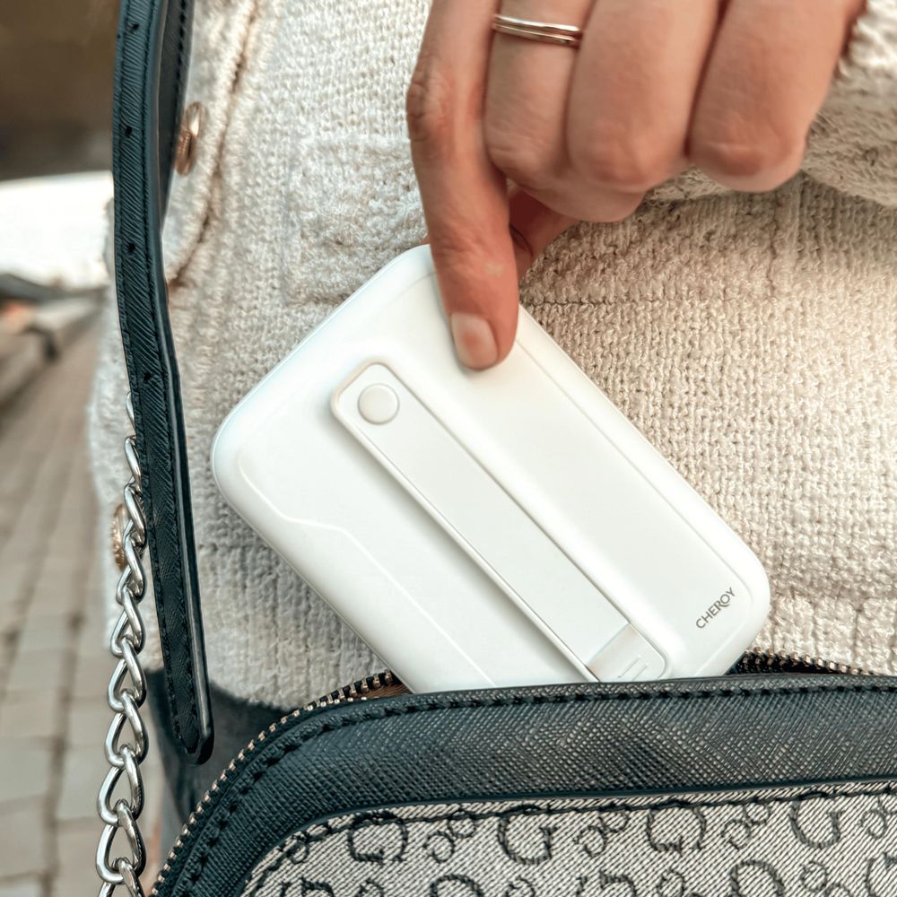 CHEROY ChargePack Mini - Magnetische Kabellose Powerbank - 5000 mAh - 15 W MagSafe - Schwarz