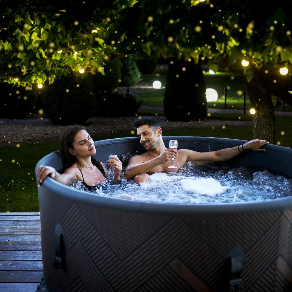 Miweba MSpa Whirlpool Frame Mono | Aufblasbar - Indoor & Outdoor Pool - Ozongenerator - UVC+ Filter - Anti-Frost-System - 6 Personen - App Steuerung