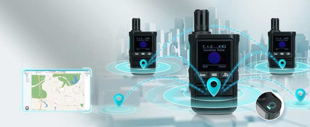 Retevis L61 4G Funkgeräte, Netzwerk Walkie Talkie Unlimited Distance mit GPS, 2500 mAh, Type-C, Großer Reichweite mit GPS, für Logistik, Camping