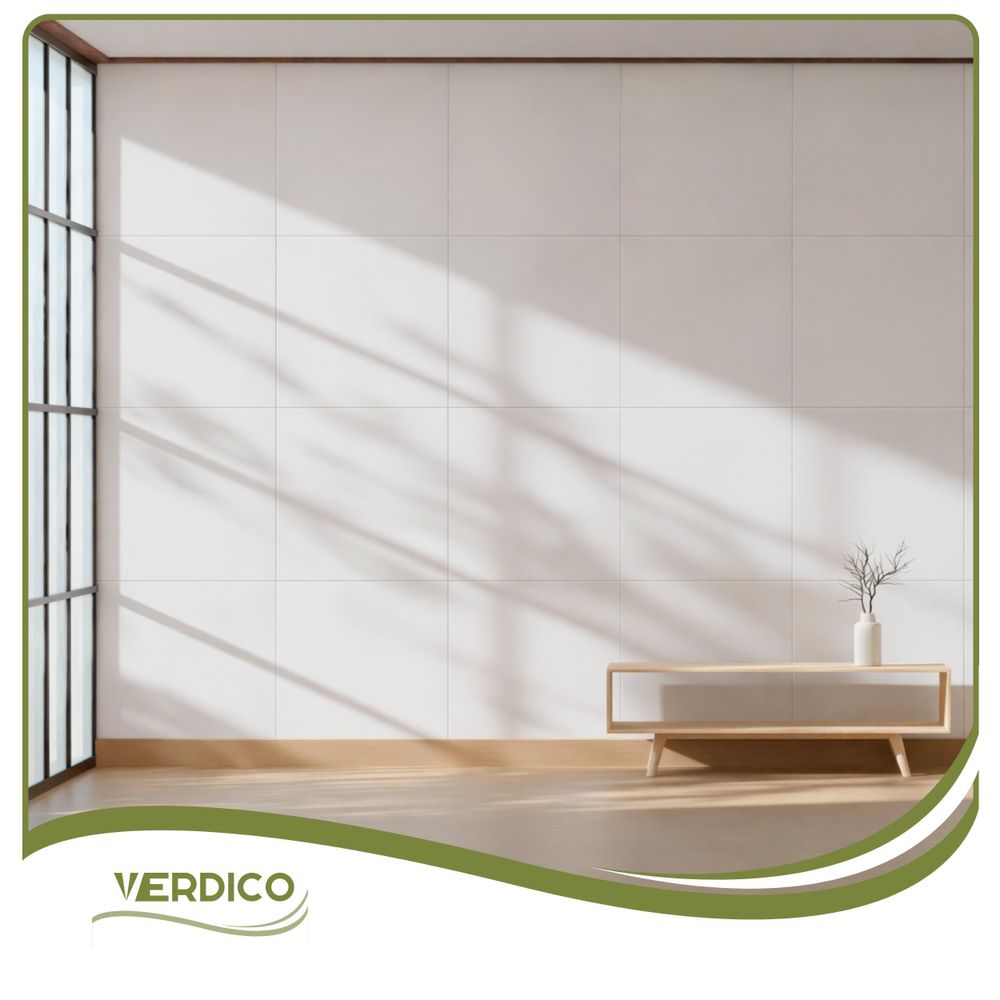 Verdico | 3D Deckenpaneele Polystyrol Weiß | Glatte Oberfläche Ohne Muster | Deckenverkleidung | Für Wohnzimmer, Schlafzimmer | 50 x 50 cm | 1 Stück