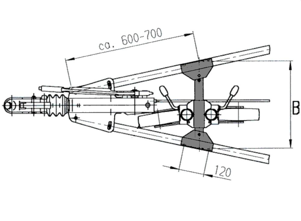 Příčník pro opěrné kolo  pro oj V 515/535