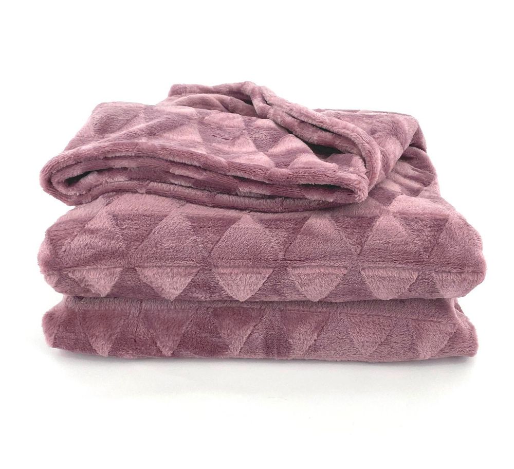 Heimtexland Hochwertige Flanell Kuscheldecke XL 200x150 cm Raute super flauschige Wohndecke Geschenkidee Geburtstag Weihnachten kuschelweich Typ754 Creme