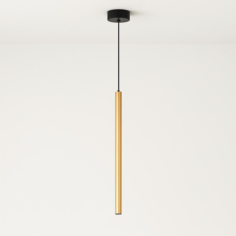 MasterLED Pendelleuchte – 1-flammig 50 cm – Gold – G9 – pendelleuchte gold – pendelleuchte modern – zylinder – PIERO