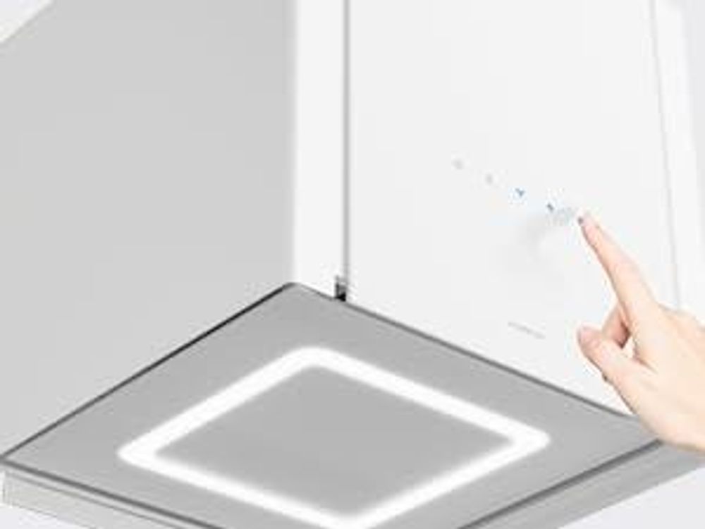 Klarstein Velaire Dunstabzugshaube Deckenhaube 40 cm - , 601 m³/h Luftstrom, Touch-Bedienung, LED, Liftfunktion, Leise, Abzugshaube, Weiß
