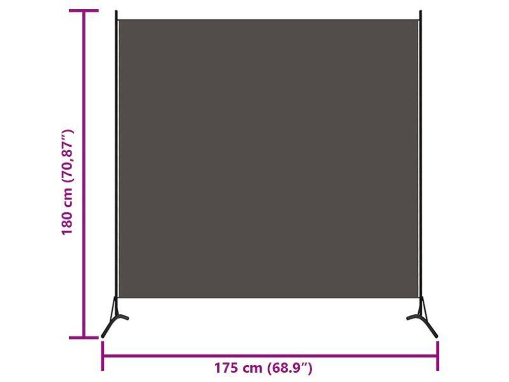 vidaXL Paravent Anthrazit 175x180 cm Stoff