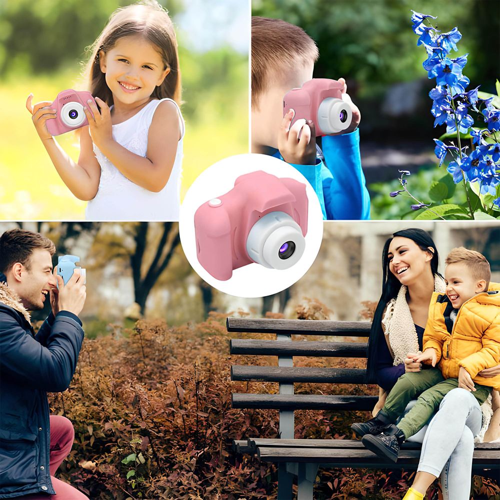 Kinderkamera HD Kids Kinder Digitalkamera Student Fotoapparat für 3-10 Jahre Selfie Video 2 Zoll LCD Bildschirm Geburtstag Geschenk 3MP 1080P Retoo
