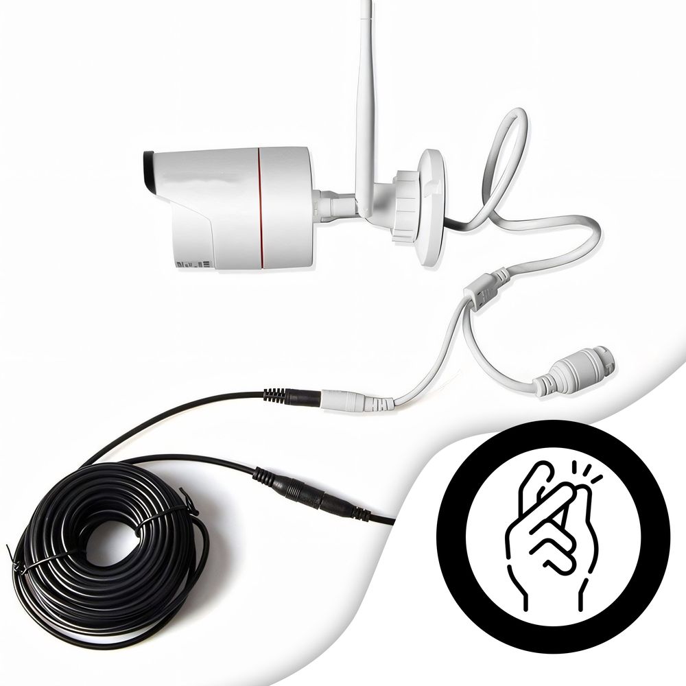Verlängerungskabel, DC Stecker, 5,5 x 2,1mm, 12V 2A, Starkstromkabel, Gummi-Kabel, Witterungsbeständig, für Innen- und Außenbereich, 5m Schwarz Retoo