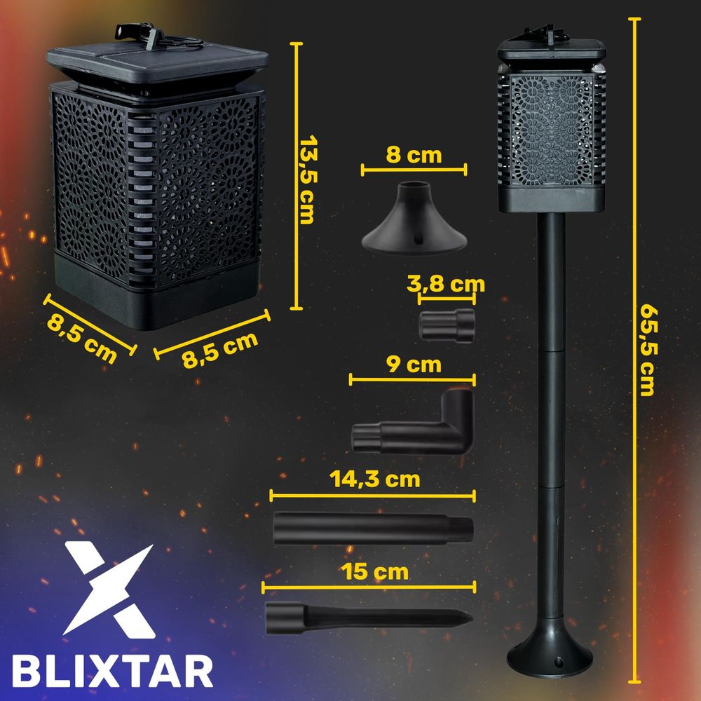 3in1 Solarleuchte LED Solar Gartenlampe, Laterne, Fackel Flammeneffekt