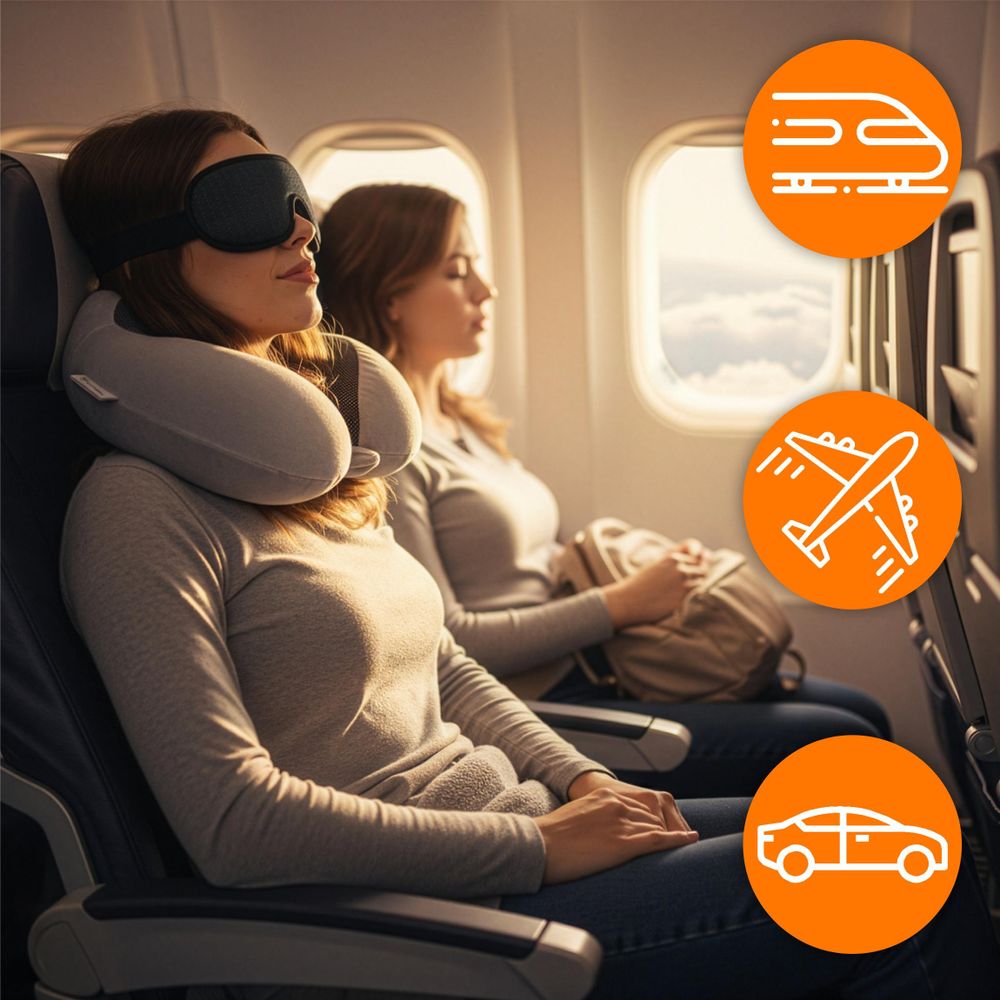 Schlafmaske 3D für Damen & Herren, Augenmaske Verdunkelnd aus Memory Foam, ergonomische Nachtmaske atmungsaktiv & druckfrei, EVI DESIGN Somnia