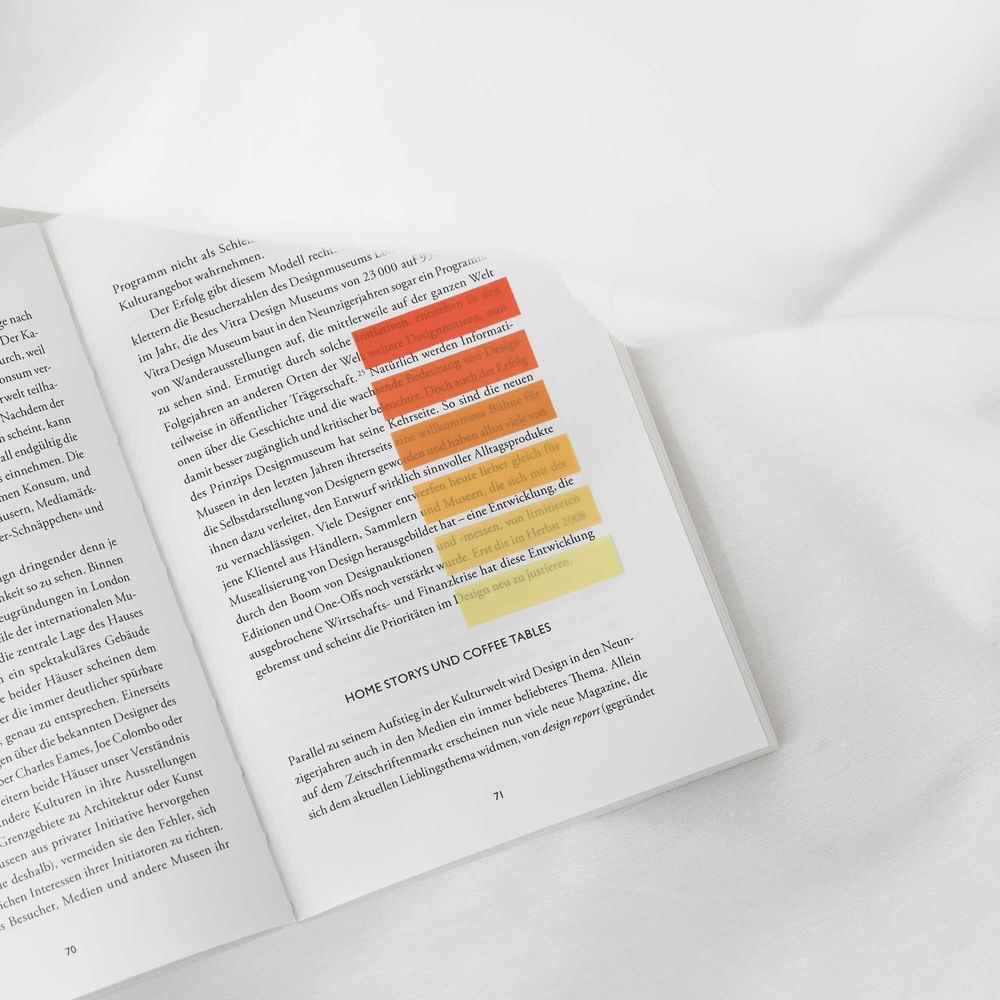 Ordinate-Tangerine Gold Sticky Notes, Transparent Haftnotizen zum Markieren, Haftstreifen, Seitenmarkieren, Ästhetischer Haftnotizzettel