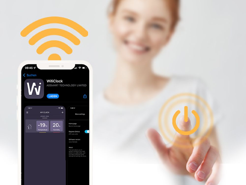 Heidenfeld Heiz-Wandspiegel HF-HS200 | App - WLAN Display - Wetteranzeige - Rahmenlicht - Wandhalterung - Überhitzungsschutz - Bis 12 m² (500 Watt)