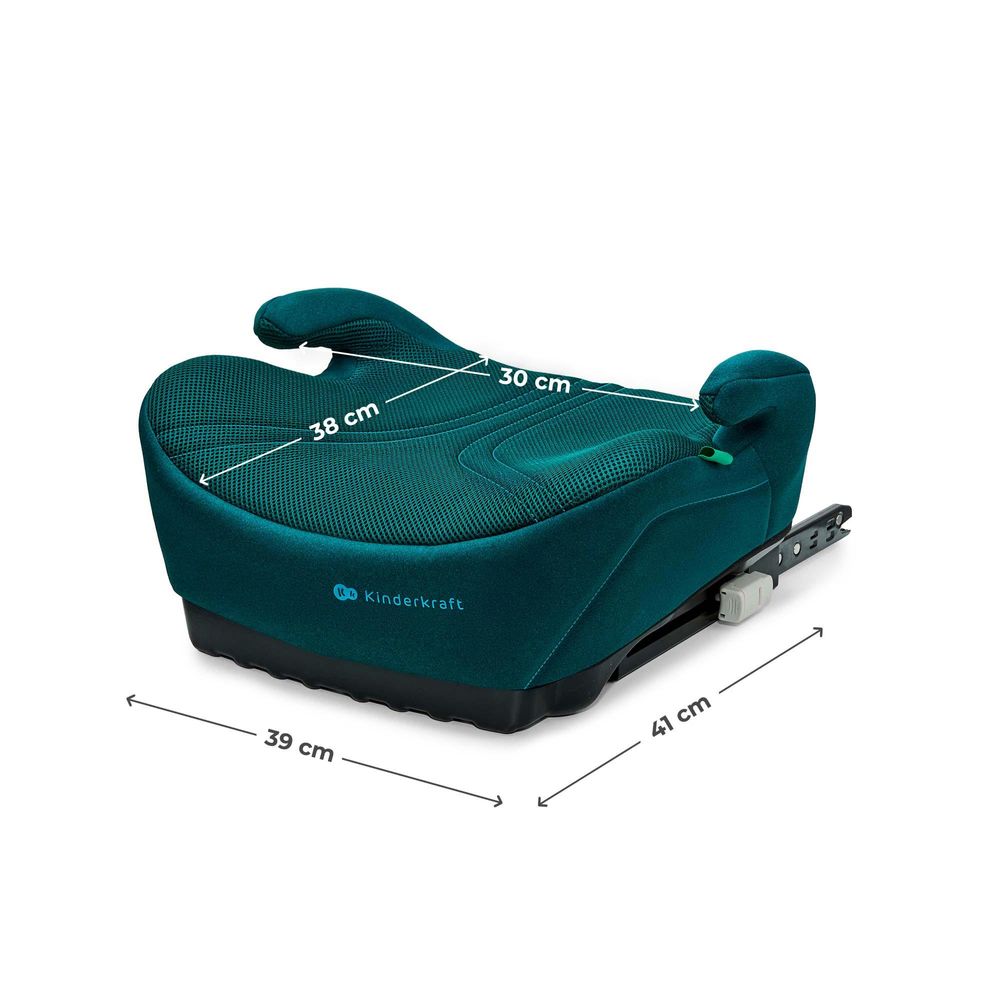 Kinderkraft I‑BOOST 2 PRO i‑Size Kindersitz 125‑150 cm, Autositz mit ISOFIX, Atmungsaktiv, Leicht & Sicher, Grün