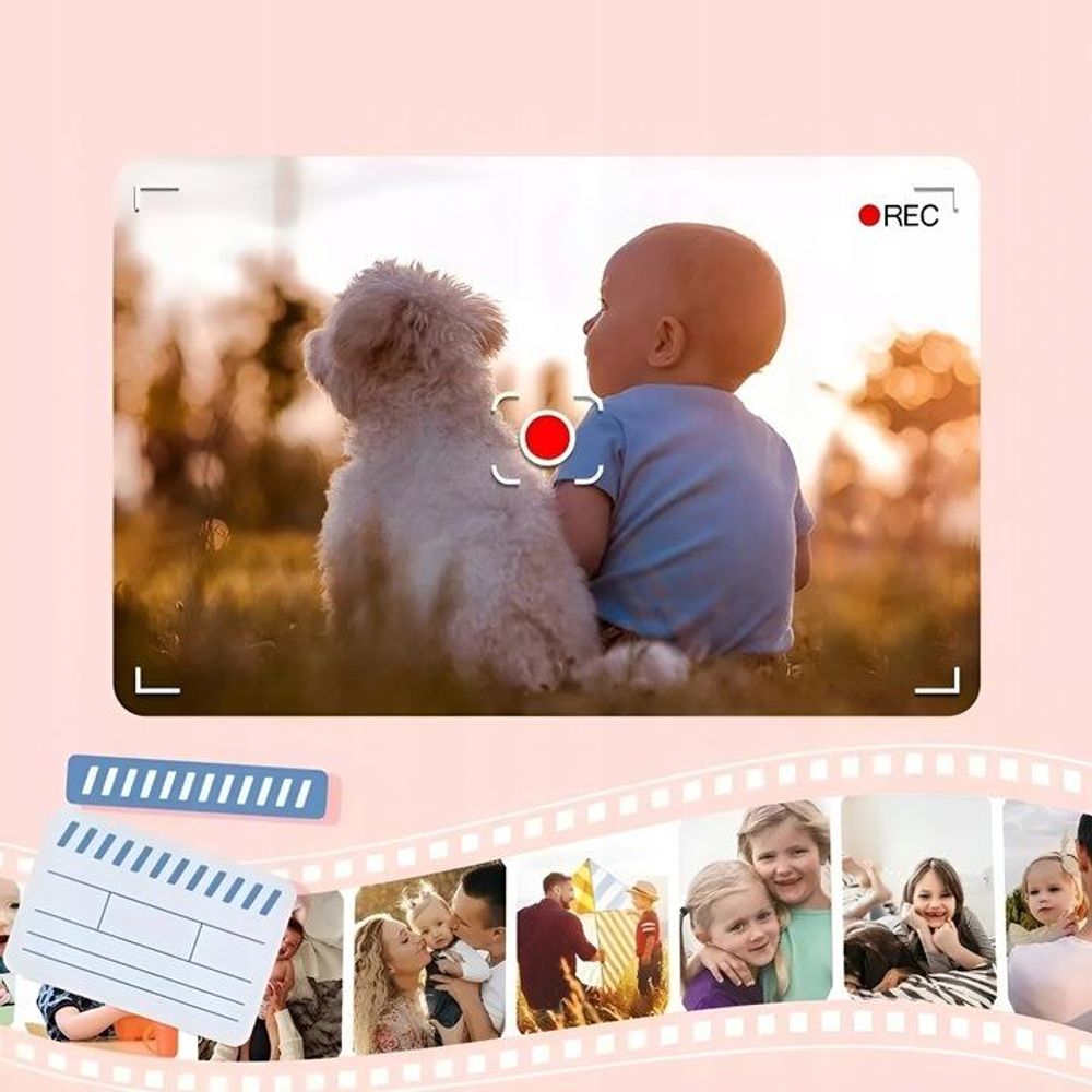 Digitalkamera für Kinder 40MP Spielzeugkamera mit Spielen + 32GB Karte