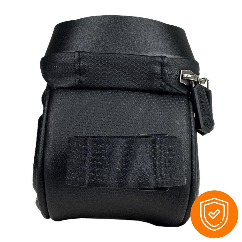 Fahrradtasche Rahmentasche wasserdicht, Handyhalterung bis 6,9 Zoll, 2L Hardcase Oberrohrtasche mit Sonnenblende, EVI BIKE Flow+ L, Schwarz