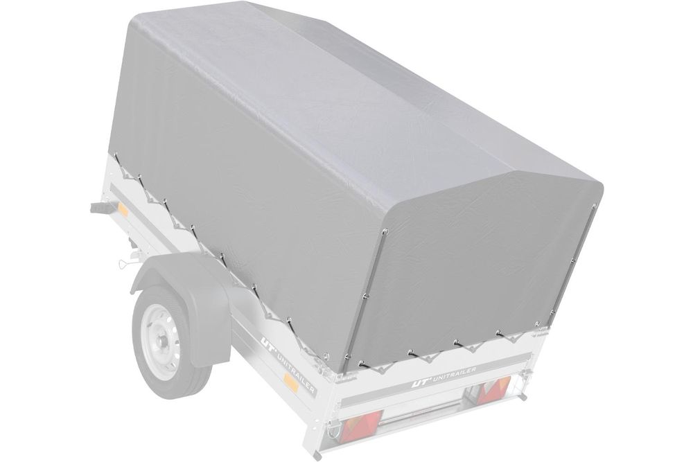 UNITRAILER Anhängerplane 200x125 cm Grau Hochplane 80 cm