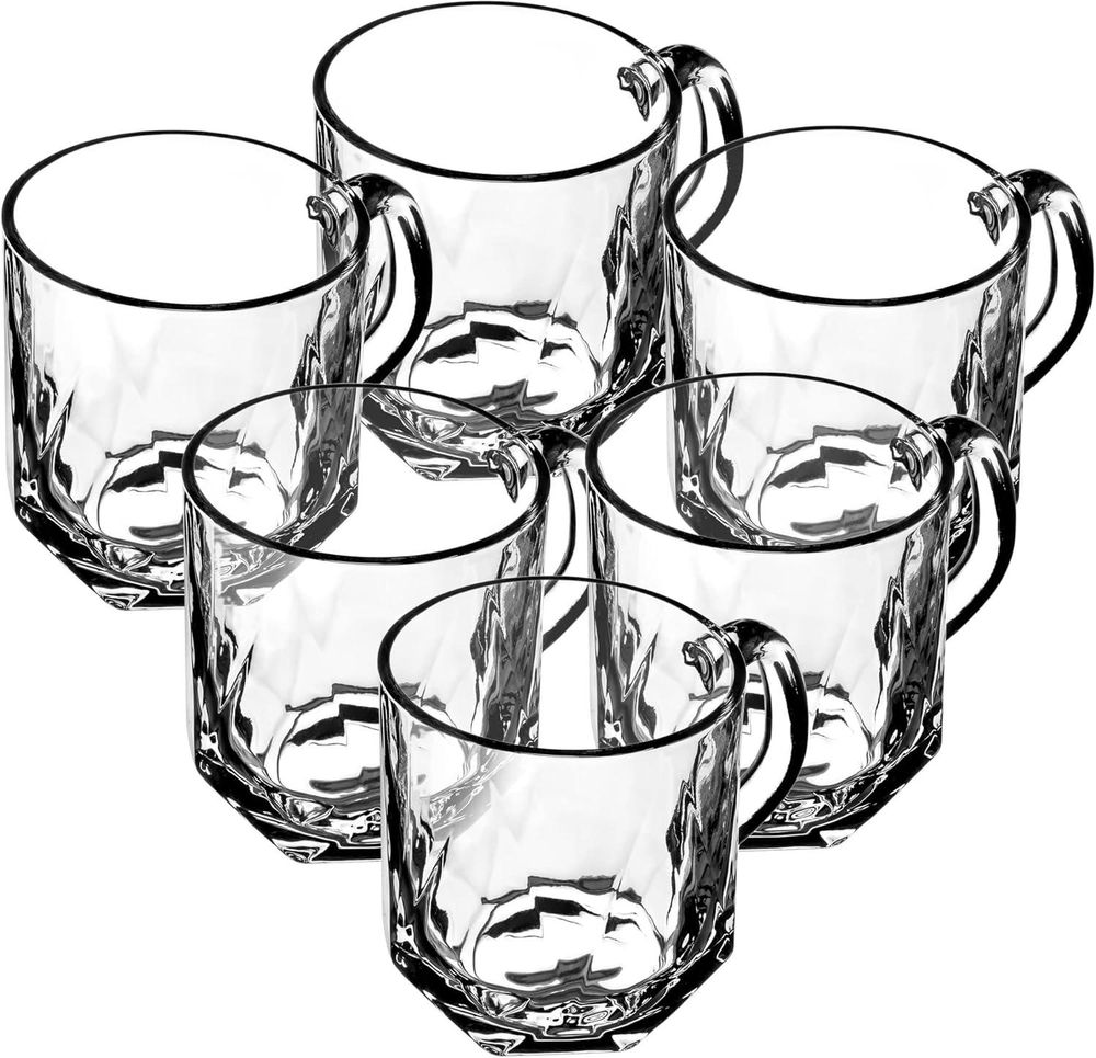 KADAX Teegläser "Tani", Glas mit Griff, Trinkglas für Saft, Tee, Kaffee, 300 ml, 6 Stück
