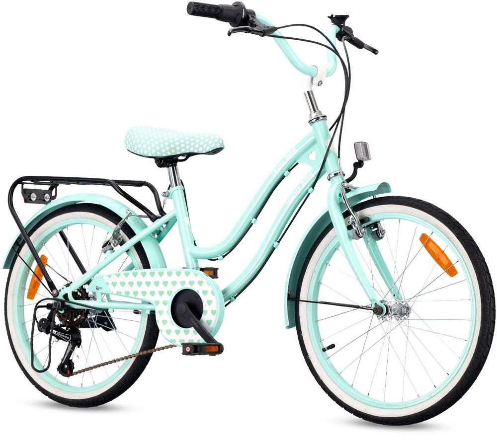 Vista lateral de la bicicleta infantil SUN BABY Heart Bike de 20 pulgadas.