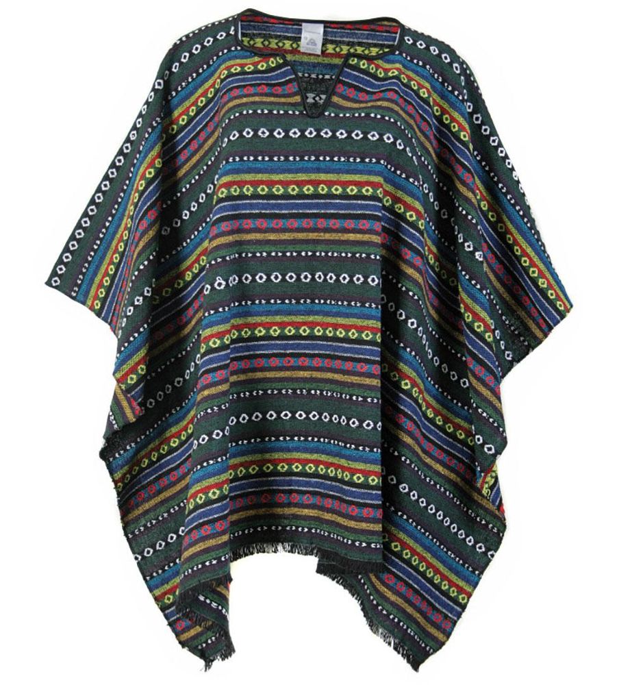 Kostüm-Set Poncho und Sombrero 2-teilig Hut und Poncho