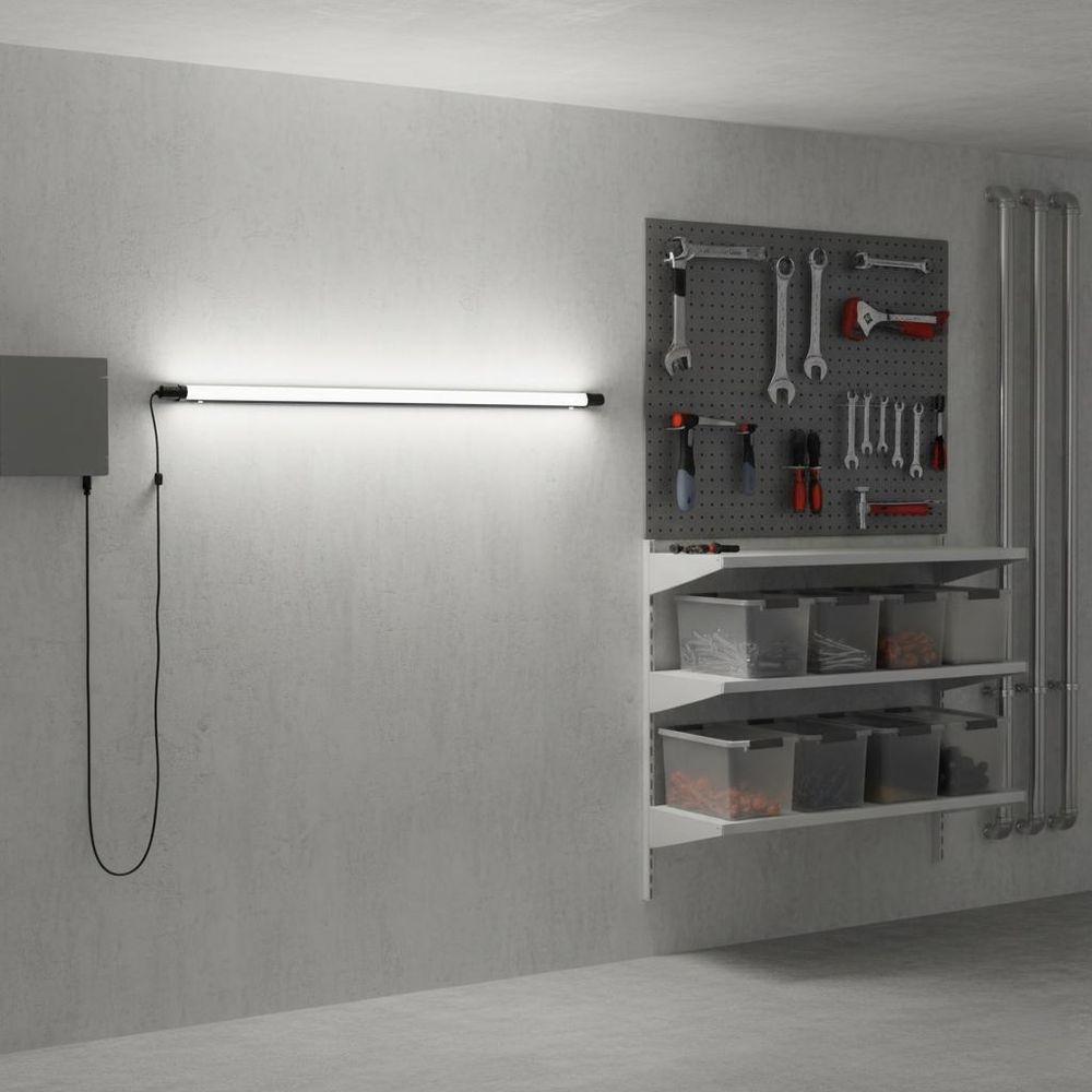 MasterLED LED-Feuchtraumleuchte – 120 cm – 4000 K neutralweiß – 36 W – schwarz – IP65 Feuchtraum – linienleuchte – linienlampe