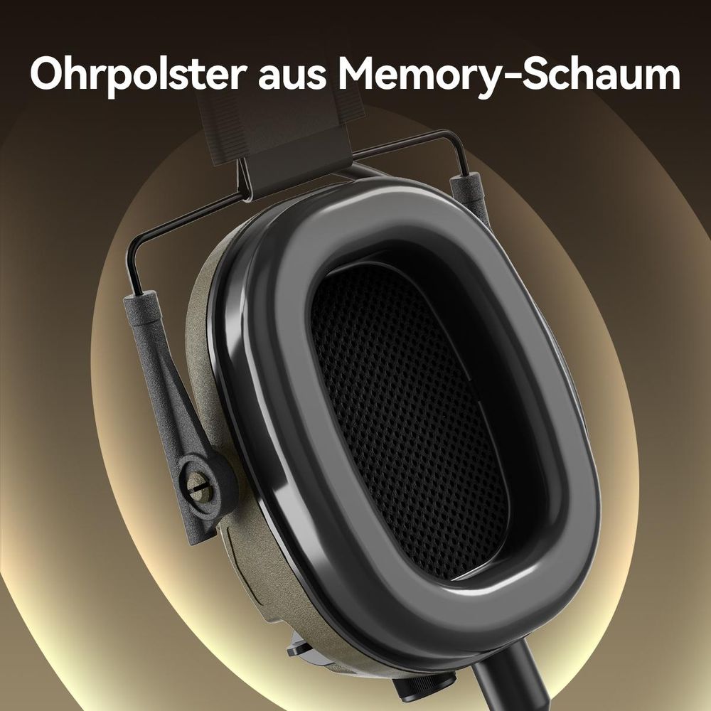 Retevis EH080K Taktisches Headset, Elektronisches Headset, intelligente Geräuschunterdrückung, IP65, Walkie-Talkie-Headset, kompatibel mit RT24