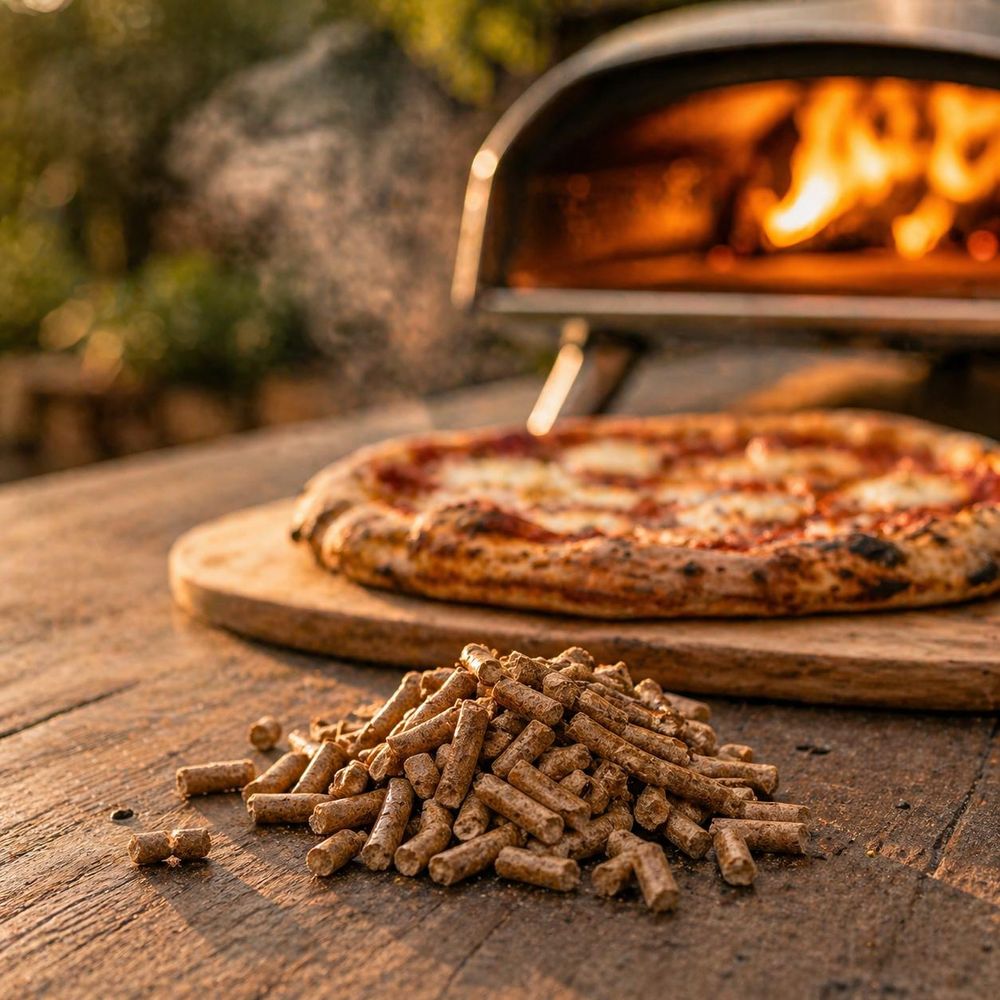 PINI Pellets di Legno Duro №3 Pizza Oven Speciali 10 kg per Pellet azionati forni Pizza