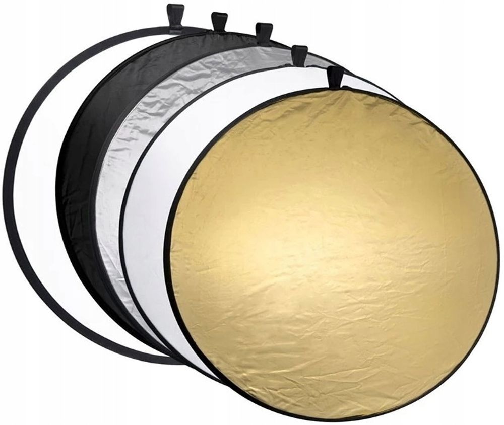 5 in 1 Faltreflektor Set Faltreflektor Reflektor Licht 60cm Etui Multi Photo Studio Foto Diffusor Kamera Translucent Silber Gold Weiß Schwarz Retoo