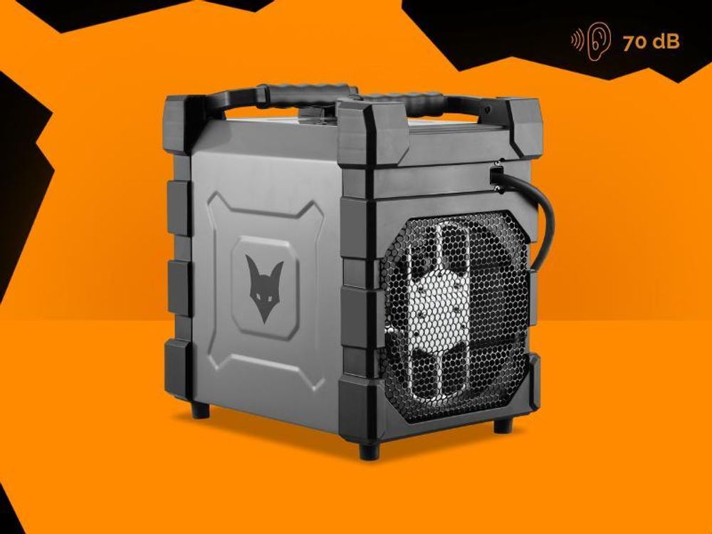 FUXTEC Elektroheizer FX-EH2 | Heizlüfter mit 2000W Leistung | Thermostatregelung & Überhitzungsschutz | IP24 Spritzwasserschutz | kompakt & tragbar