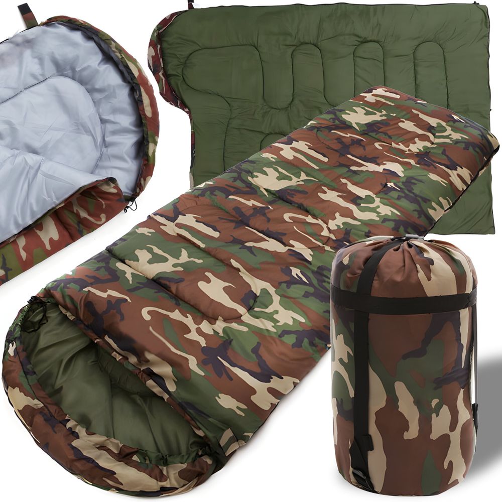 Schlafsack Camping Outdoor Cammo 210x75cm Retoo