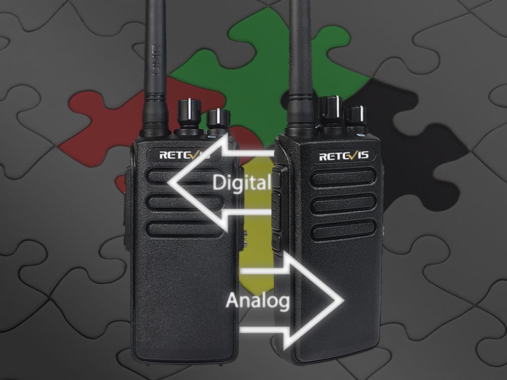 Retevis RT81 Funkgeräte Große Reichweit, DMR Radio, IP67 Wasserdicht, Digital Analog Klarer Klang, 2200mAh Industrial Walkie Talkies für die Fertigung