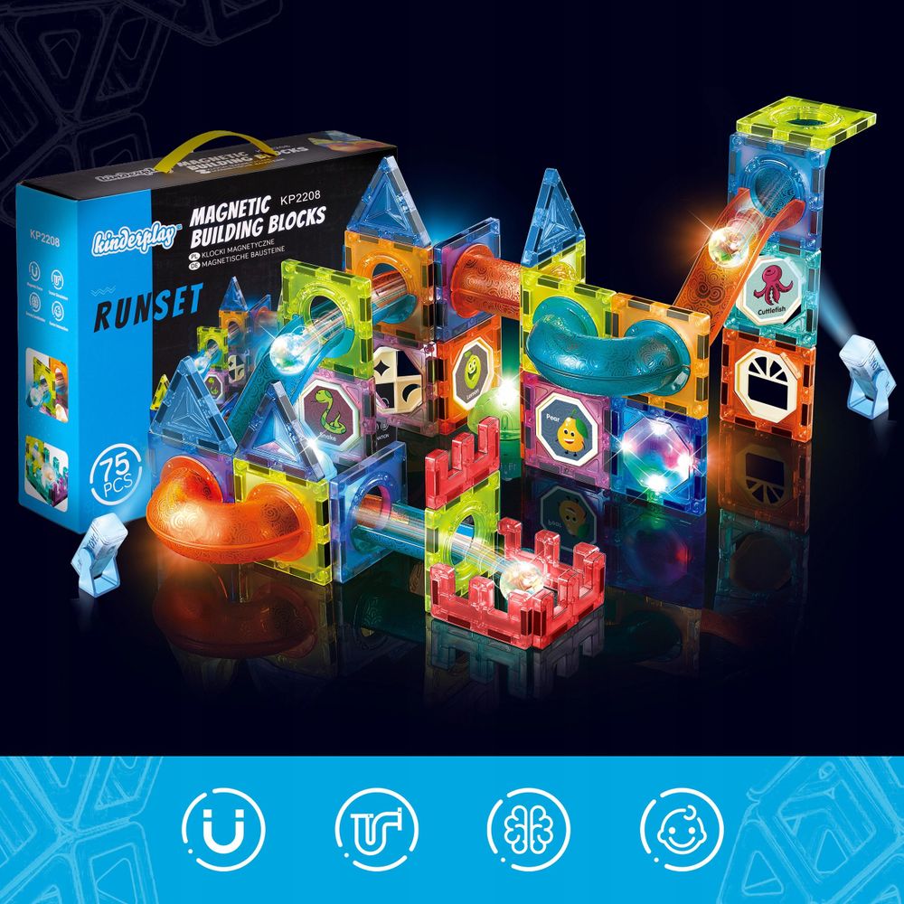 Magnetische Konstruktionsbausteine mit Licht