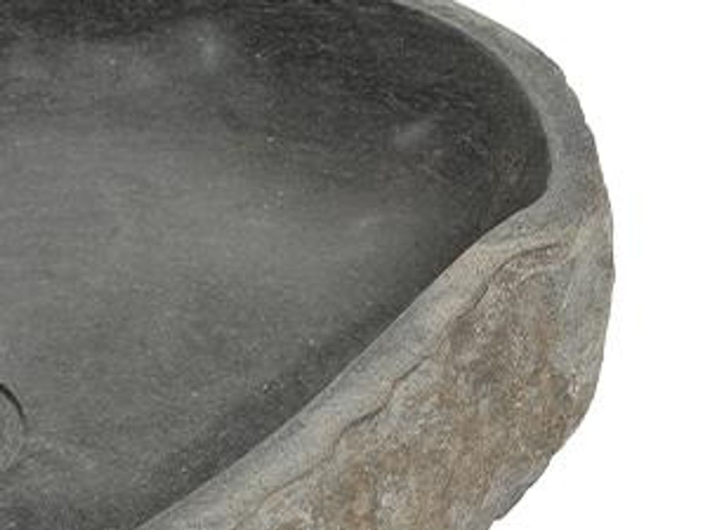 vidaXL Lavabo in pietra di fiume ovale (45-53)x(34-41) cm