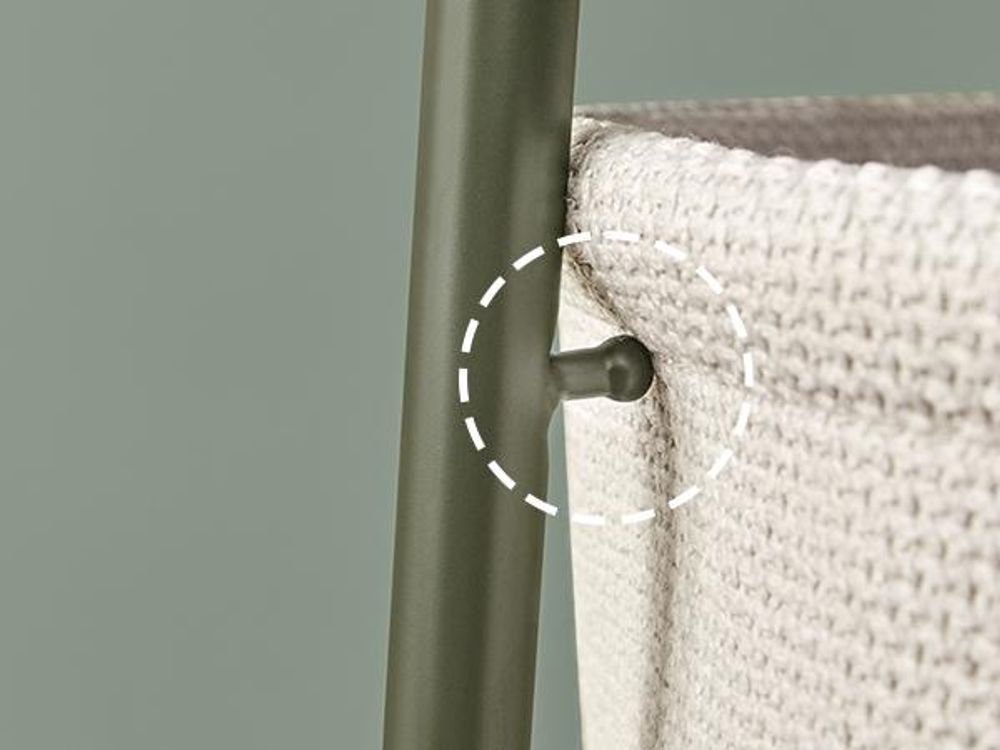 VASAGLE Beistelltisch, rund, mit Korb, Ø45 cm, Waldgrün-Cremeweiß