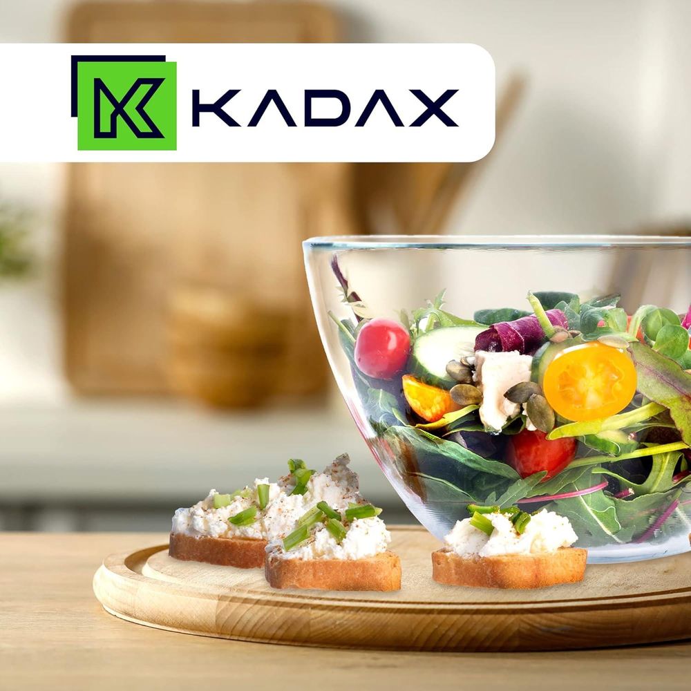 KADAX Salatschüssel aus Glas, ovale Glasschale, 17 cm, Glasschüssel, Glasschälchen