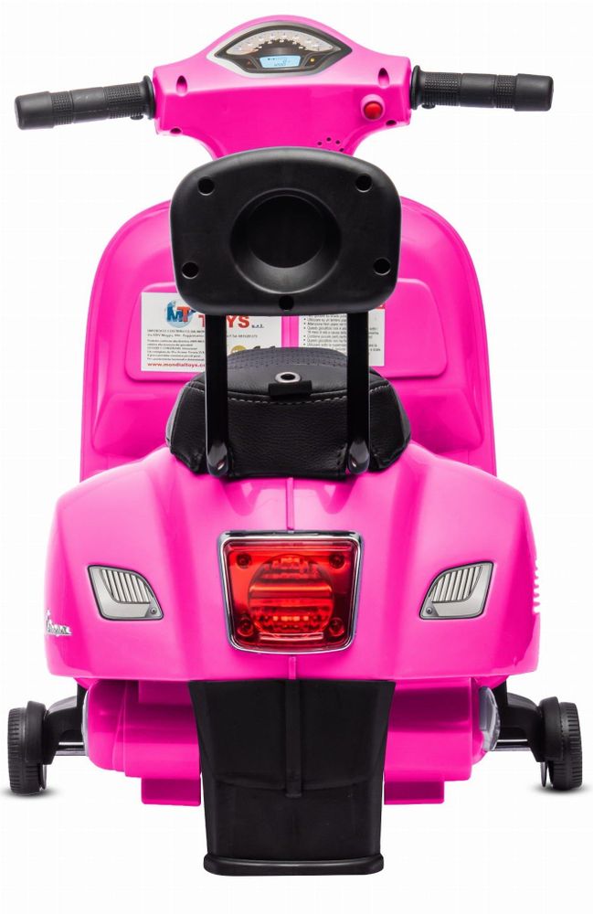 Rückansicht Vespa Mini, Rückenlehne und Rücklicht sichtbar