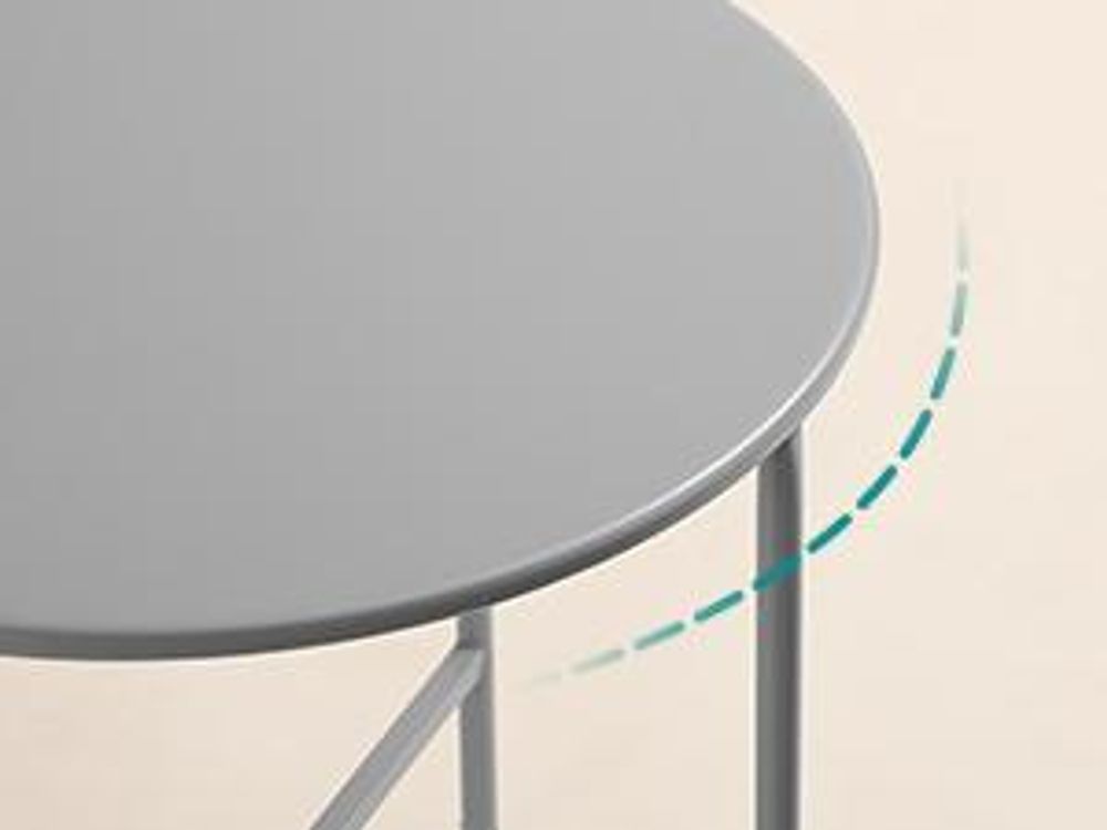 SONGMICS Balkonmöbel 3er Set, Gartenmöbel-Set mit Tisch und 2 Stühlen, PE-Polyrattan, grau