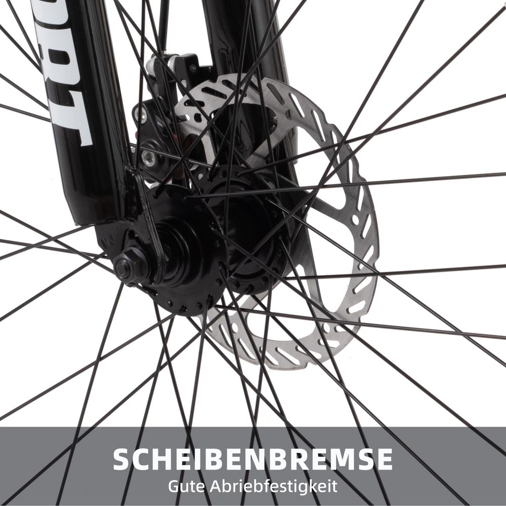 Lauxjack AX3.0 Mountainbike 26 Zoll, MTB Fahrrad Shimano 21-Gang, Scheibenbremsen, Federgabel, Stahlrahmen, 43 cm Rahmen, WANDA-Reifen, Damen Herren