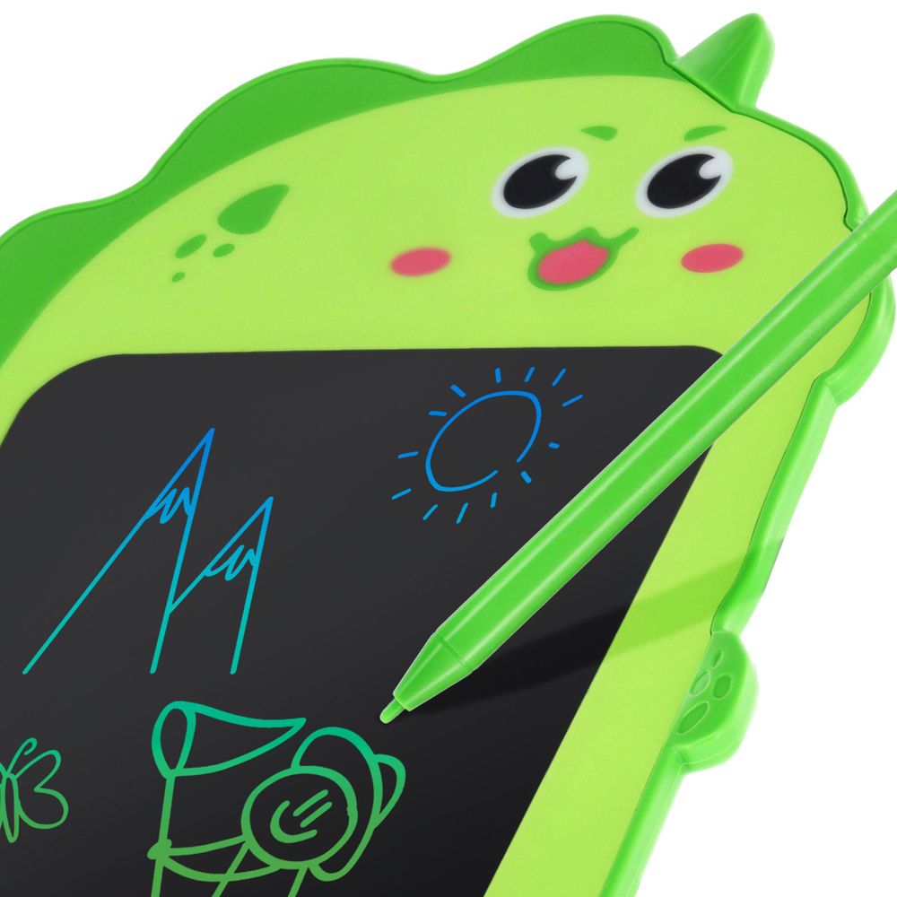 Close-up van het scherm met kleurrijke tekening en stylus
