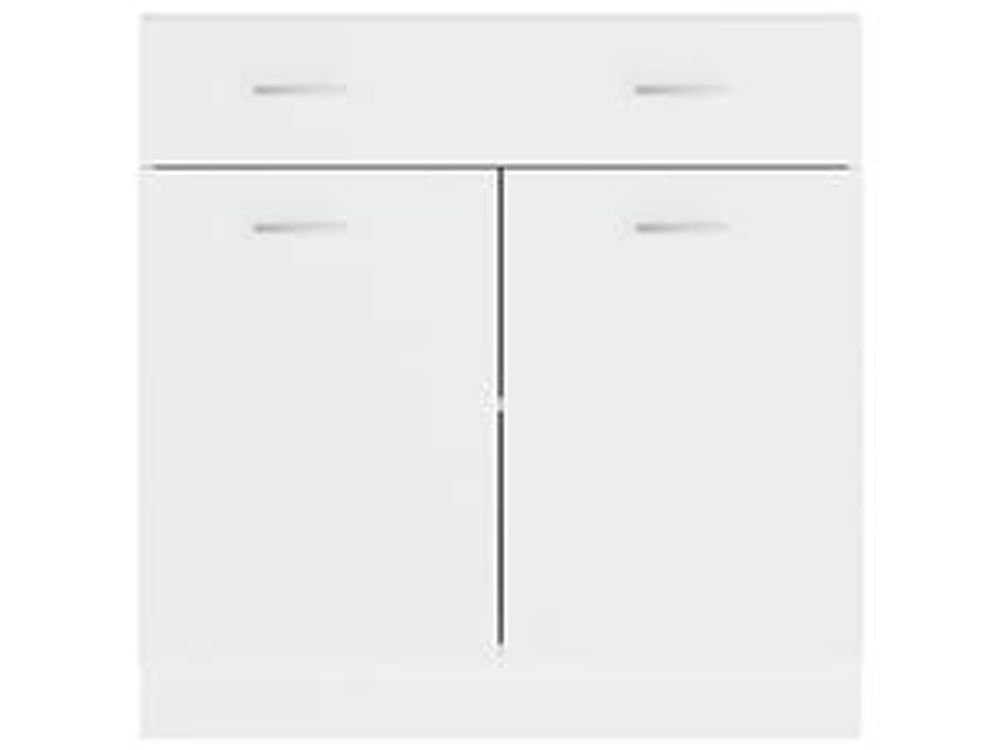 vidaXL Mobile basso con cassetti Lyon Bianco 80x46x81,5 cm in materiale derivato dal legno